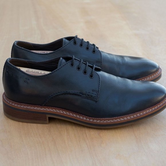 Clarks Navy Blue Grimsby Way Oxford TOR England Cork insoles Size 9M main image 7